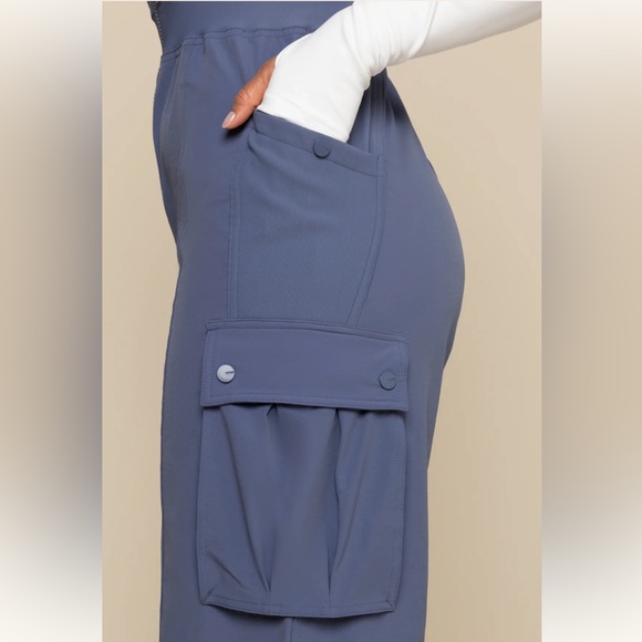 POPFLEX Periwinkle Sleeveless Jumpsuit Petite NWT - Picture 8 of 11